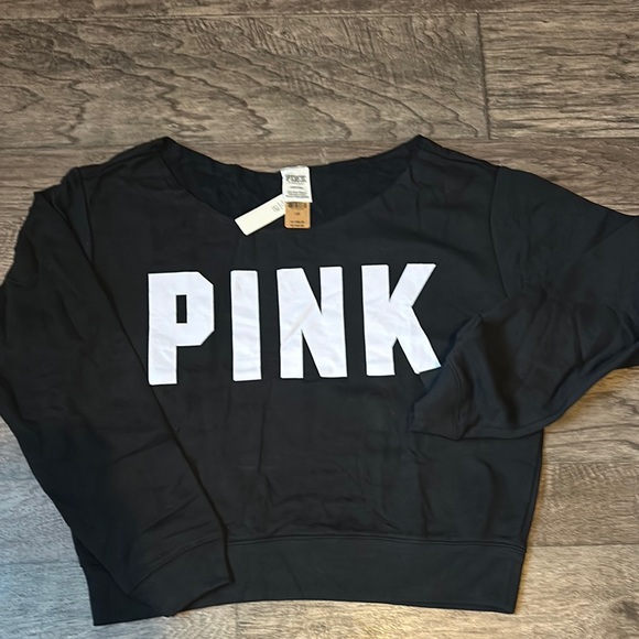 PINK Victoria's Secret Tops - Victoria's Secret PINK Black Sweatshirt